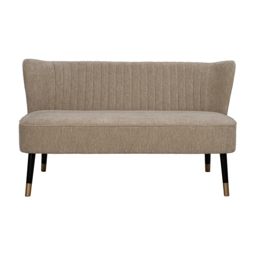 Canapea bej cu tapițerie din chenille 134 cm Glam – Ixia