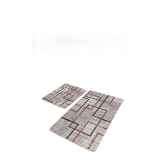 Covorașe de baie gri 2 buc. din catifea 60x100 cm – Mila Home
