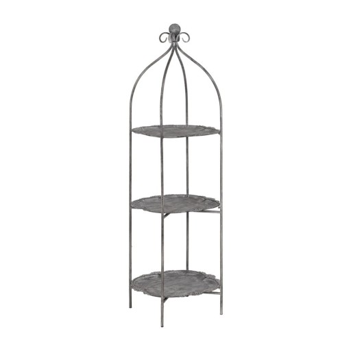 Etajeră gri din metal 45x144x45 cm Mireille – Ixia