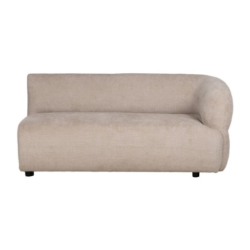 Canapea bej cu tapițerie din chenille cu colț pe partea dreaptă 151 cm Minimal – Ixia