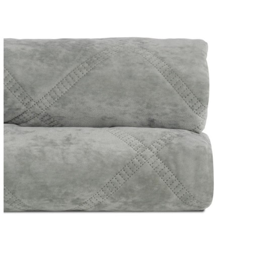 Cuvertură verde prăfuit matlasată din catifea 180x260 cm – Ixia