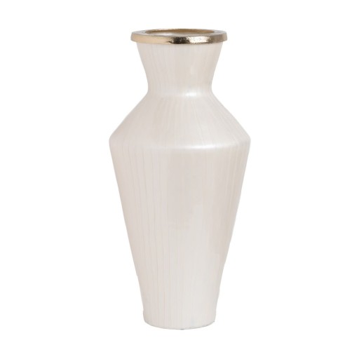 Vază albă din sticlă înaltă (înălțime 57 cm) Linea – Ixia