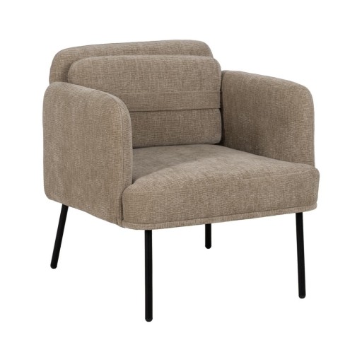 Fotoliu bej cu tapițerie din chenille Bind – Ixia