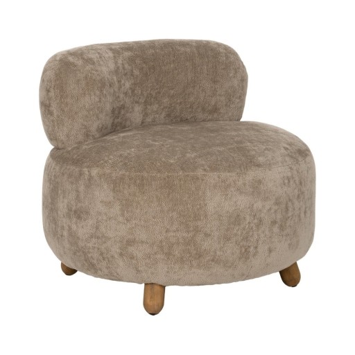 Fotoliu maro cu tapițerie din chenille Birch – Ixia