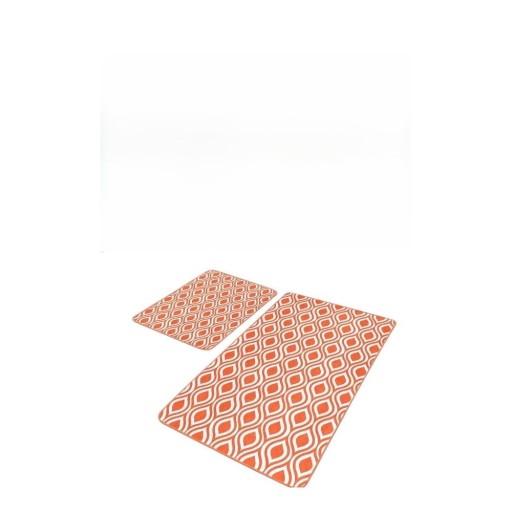 Covorașe de baie portocalii 2 buc. din catifea 60x100 cm – Mila Home