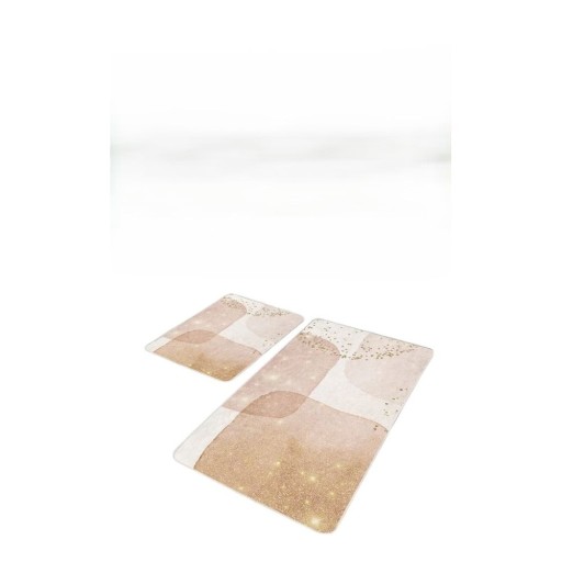 Covorașe de baie bej 2 buc. din catifea 60x100 cm – Mila Home
