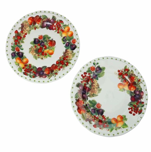 Set 2 farfurii pentru desert, Le Primizie v1, Brandani, D20 cm, portelan New Bone China