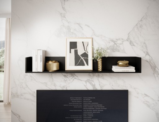 Polita de perete ELTAP, Raftt, 150x22x20 cm, PAL/MDF, negru
