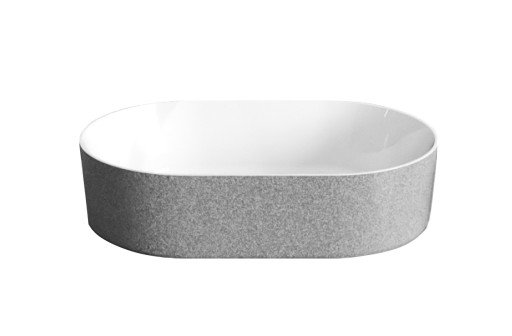 Lavoar tip bol Besco Lova Glam 34x53x13cm  mineral DuraBe  argintiu