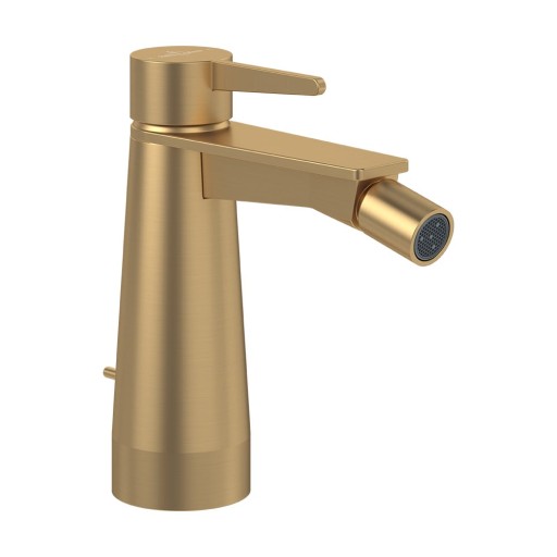 Baterie bideu Villeroy & Boch Conum  ventil pop-up  Brushed Gold