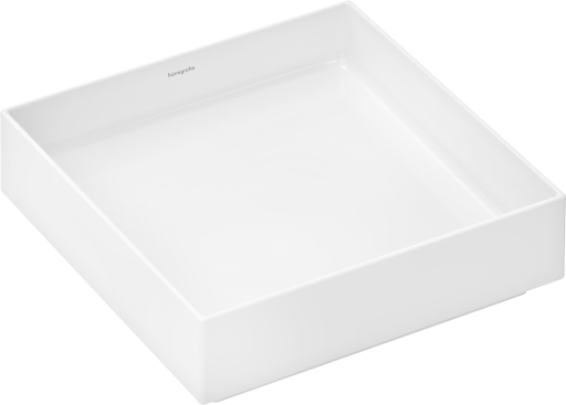 Lavoar patrat tip bol Hansgrohe Xuniva Evo S 40x40cm  fara orificiu baterie  fara preaplin  alb