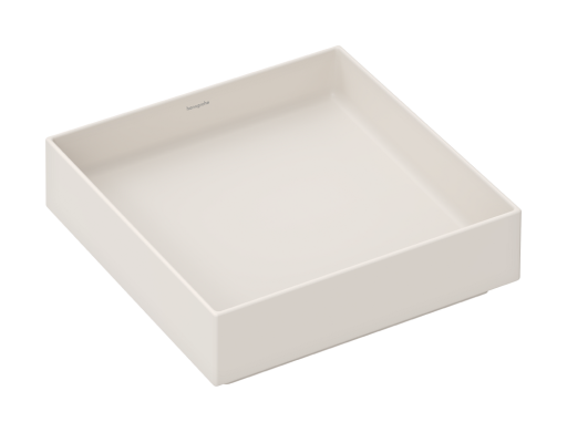 Lavoar patrat tip bol Hansgrohe Xuniva Evo S 40x40cm  fara orificiu baterie  fara preaplin  bej mat