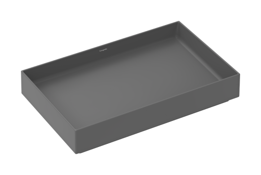 Lavoar rectangular tip bol Hansgrohe Xuniva Evo S 65x40cm  fara orificiu baterie  fara preaplin  gri mat