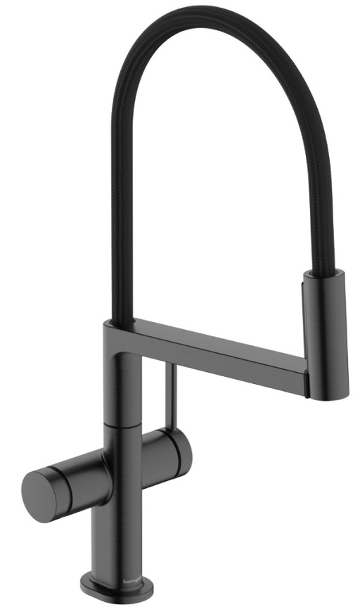 Baterie bucatarie Hansgrohe Talis Select M54 PowderSpray 3jet  Semi-Pro  negru periat