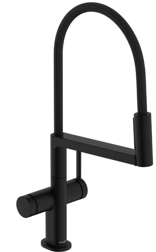 Baterie bucatarie Hansgrohe Talis Select M54 PowderSpray 3jet  Semi-Pro  negru mat