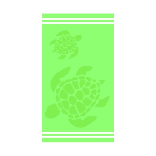 Prosop de plajă verde din bumbac 70x140 cm Turtle – B.E.S.