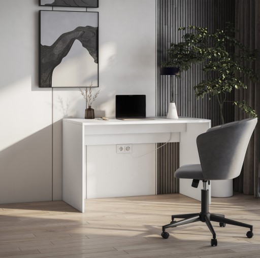 Birou ELTAP, Nevy, 140x60x75 cm, PAL/PVC, alb