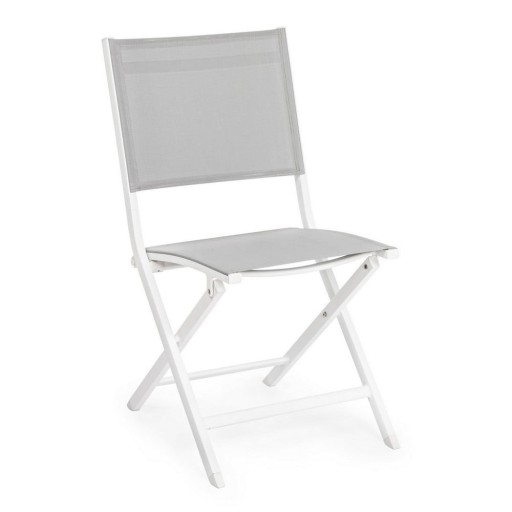 Scaun de grădină alb din metal Elin – Bizzotto