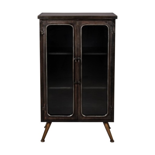 Vitrină neagră din metal 60x100x35 cm Denza – Dutchbone