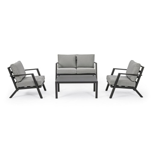 Set mobilier de grădină gri din aluminiu pentru 4 persoane Harley – Bizzotto