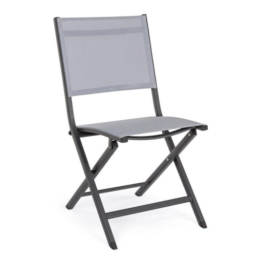 Scaun de grădină gri din metal Elin – Bizzotto