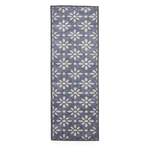 Covor tip traversă albastru închis lavabil 76x230 cm Coral Blue – Think Rugs