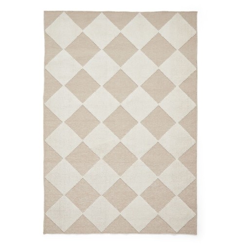 Covor alb-bej lavabil 160x230 cm Lyna Beige&White – Think Rugs