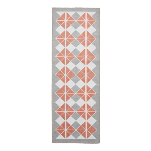 Covor tip traversă portocaliu-gri lavabil 61x170 cm Victoria Orange – Think Rugs
