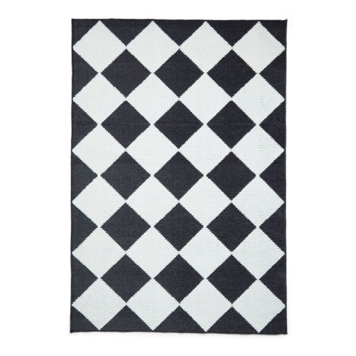Covor alb-negru lavabil 200x290 cm Lyna Charcoal&White – Think Rugs