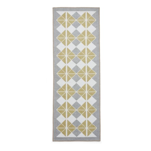 Covor tip traversă galben-gri lavabil 61x170 cm Victoria Yellow – Think Rugs