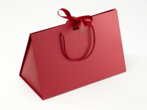 Punga cadou Folda BoxBag Large cu fundita  Red