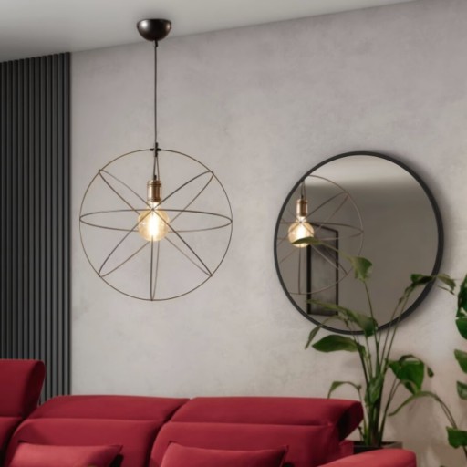 Lustra ELTAP, Olinto, 45x130 cm, 1xE27, 15W, otel, negru