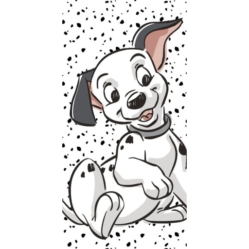 Prosop pentru copii alb-negru din bumbac 70x140 cm 101 Dalmatians "Lucky" – Jerry Fabrics