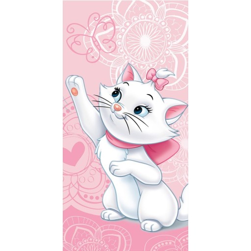 Prosop pentru copii roz din bumbac 70x140 cm Marie Cat "Butterfly" – Jerry Fabrics