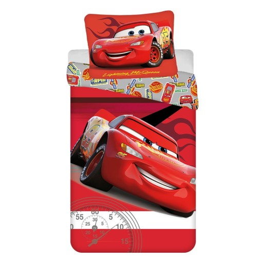 Lenjerie de pat pentru copii roșie din bumbac pentru pat de o persoană 140x200 cm Cars "Legend" – Jerry Fabrics