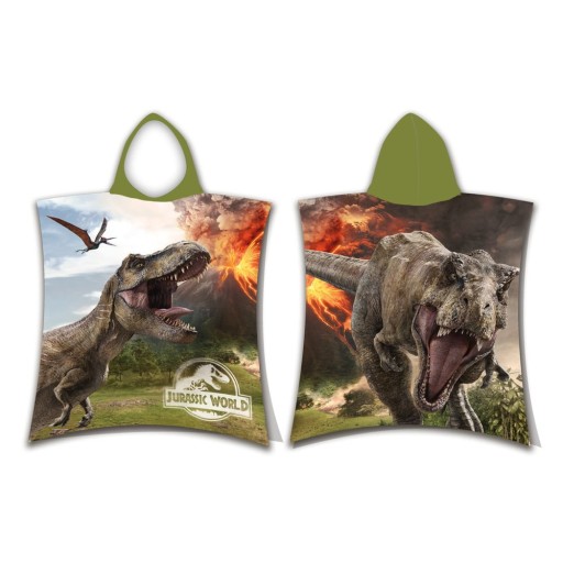 Poncho pentru copii pentru 3-8 ani din bumbac Jurassic World "Volcano" – Jerry Fabrics