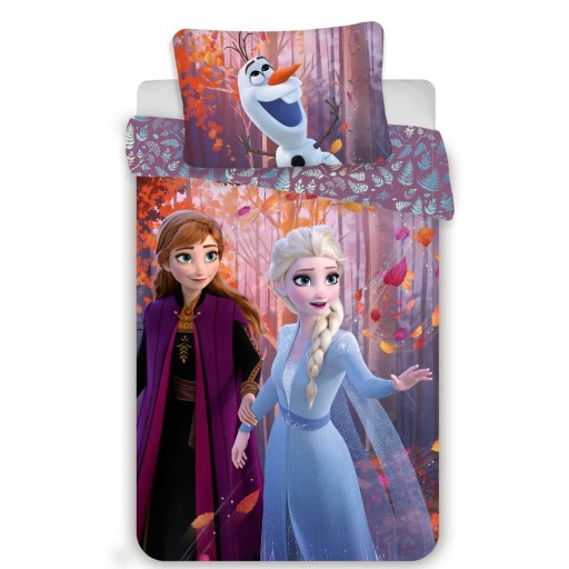 Lenjerie de pat pentru copii din bumbac pentru pat de o persoană 140x200 cm Frozen "Sister Purple" – Jerry Fabrics