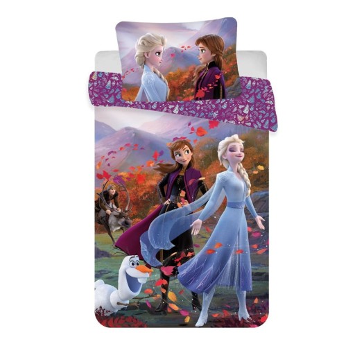 Lenjerie de pat pentru copii din bumbac pentru pătuț 100x135 cm Frozen "Wind" – Jerry Fabrics