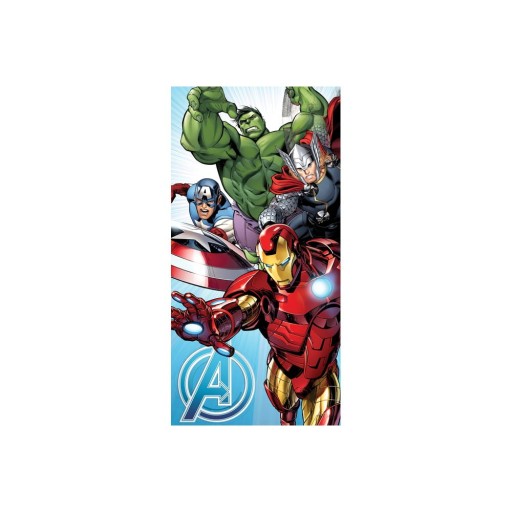 Prosop pentru copii din bumbac 70x140 cm Avengers "Light Blue" – Jerry Fabrics