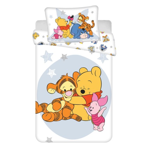 Lenjerie de pat pentru copii din bumbac pentru pătuț 100x135 cm Winnie the Pooh "Stars" – Jerry Fabrics