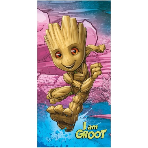 Prosop pentru copii din bumbac 70x140 cm Groot "I am groot" – Jerry Fabrics