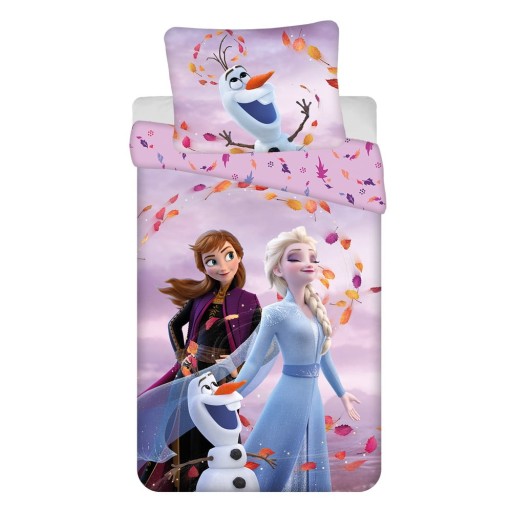 Lenjerie de pat pentru copii din bumbac pentru pat de o persoană 140x200 cm Frozen "Sky" – Jerry Fabrics