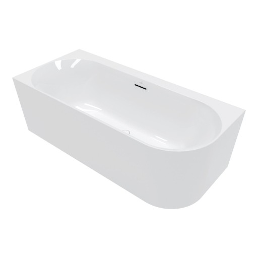Cada asimetrica freestanding Villeroy & Boch Loop & Friends 170x75cm  montare la perete  orientare stanga  Alb Alpin