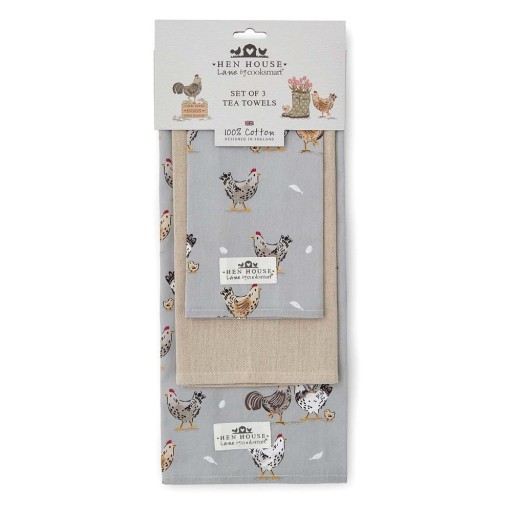 Prosoape de vase 3 buc. din bumbac 45x65 cm Hen House – Cooksmart ®