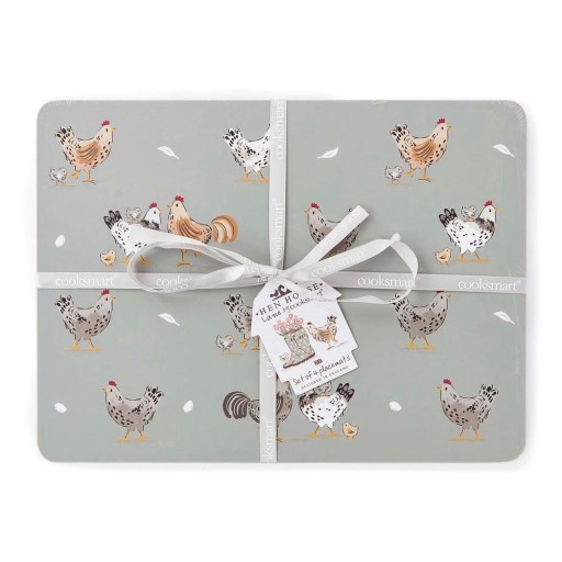 Suporturi pentru farfurii 4 buc. din plută 27x35 cm Hen House – Cooksmart ®