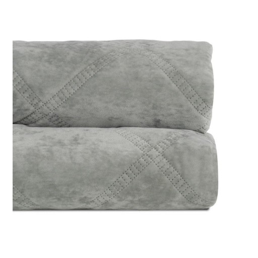 Cuvertură verde prăfuit matlasată din catifea 230x260 cm – Ixia