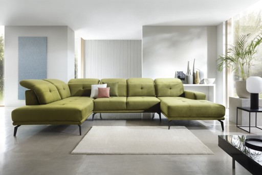Coltar stanga 6 locuri ELTAP, LT-33LO, Bretan, 350x205x107 cm, lemn/poliester, verde olive