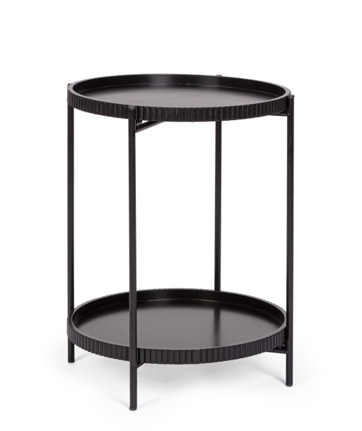 Masuta de cafea Herdys, Bizzotto, D42x52 cm, otel/MDF, negru