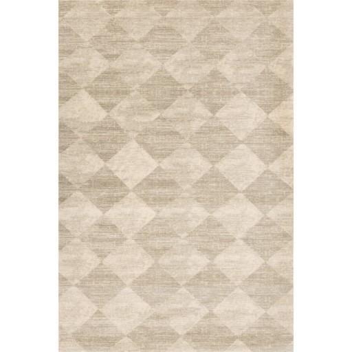 Covor bej din lână 200x300 cm Agnus Checkered – Agnella