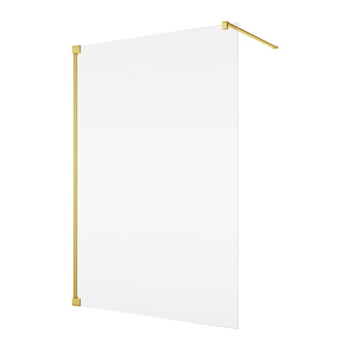 Cabina de dus Walk-In Ronal (SanSwiss) Cadura CAT4 120cm  sticla AquaPerle 6mm  profil auriu